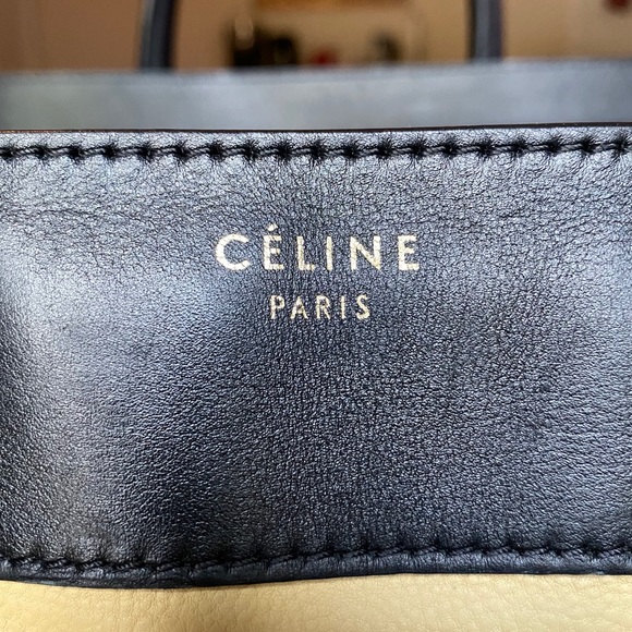 Celine Tricolor Mini Leather Luggage Tote - Picture 8 of 13